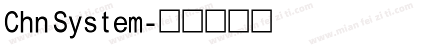 Chn System字体转换